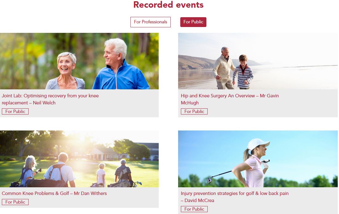 Watch on-demand / recorded events